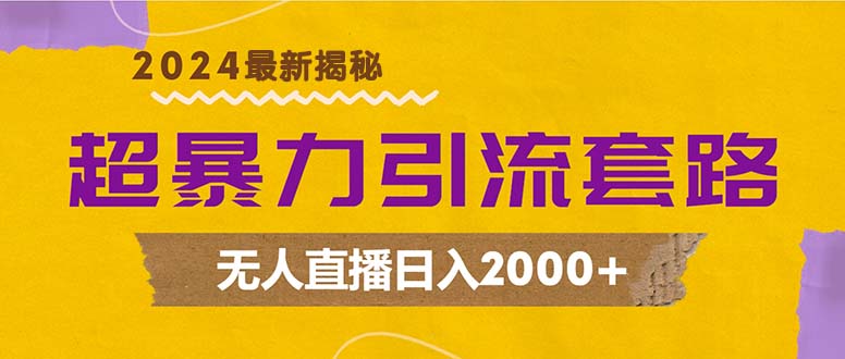 <span style='color:#bd7800'>超暴力引流套路，无人直播日入</span>