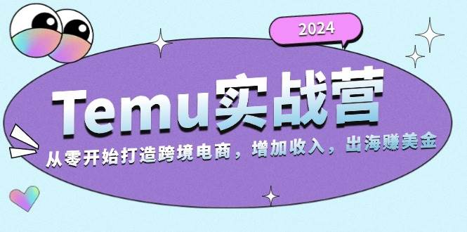 2024Temu实战指南:零基础入门跨境电商,系统掌握出海运营全流程