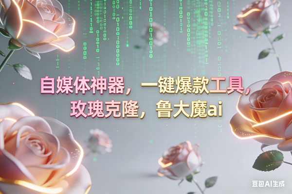 ai鲁大魔,自媒体必备的软件,玫瑰克隆神器,一键爆款,详细教程