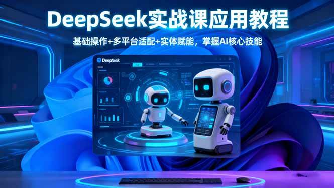（16391期）DeepSeek实战课应用教程、基础操作+多平台适配+实体赋能，掌握AI核心技能