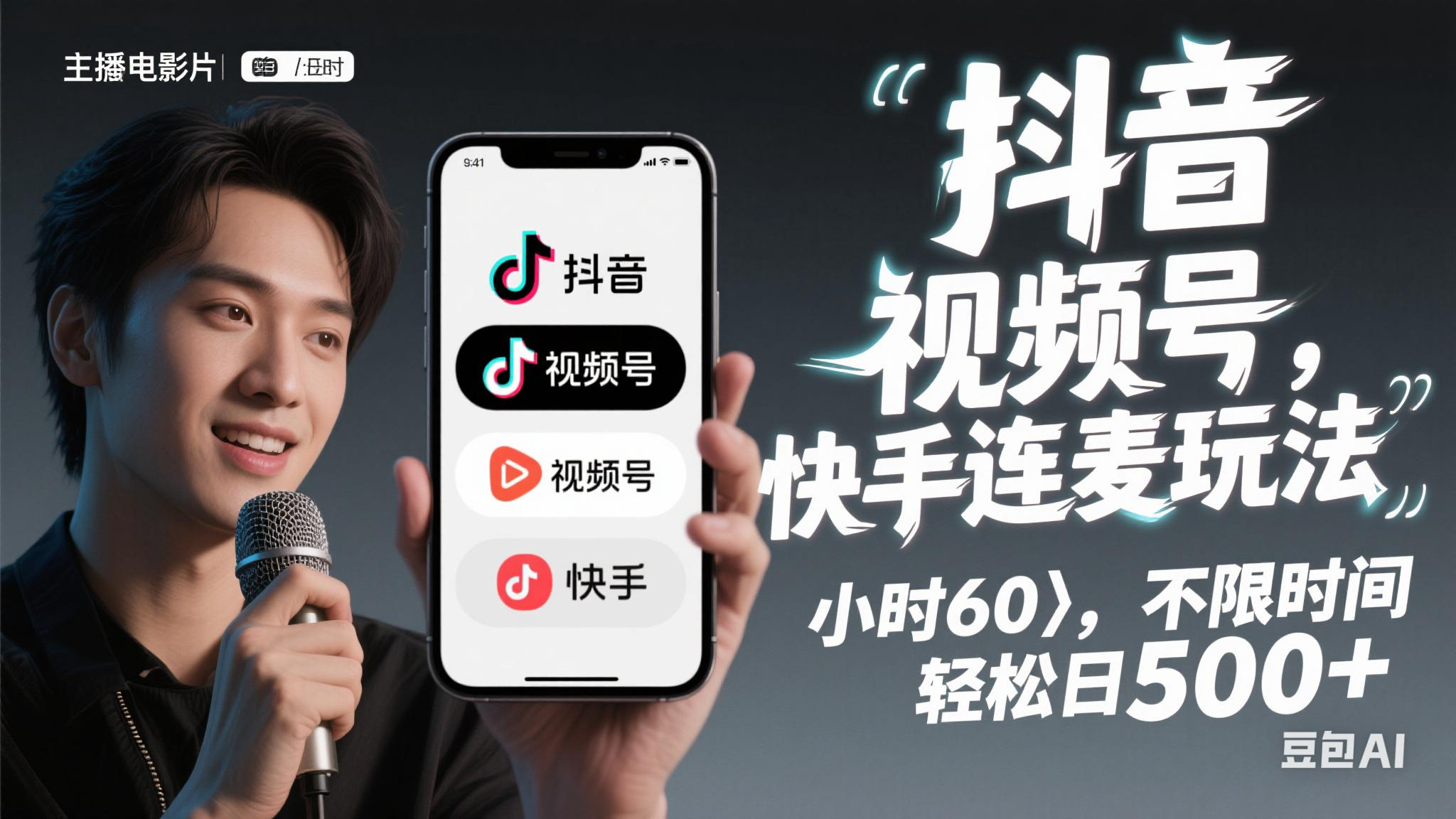 （14899期）抖音，快手，视频号无脑连麦玩法！快速入门，单日稳冲1000+