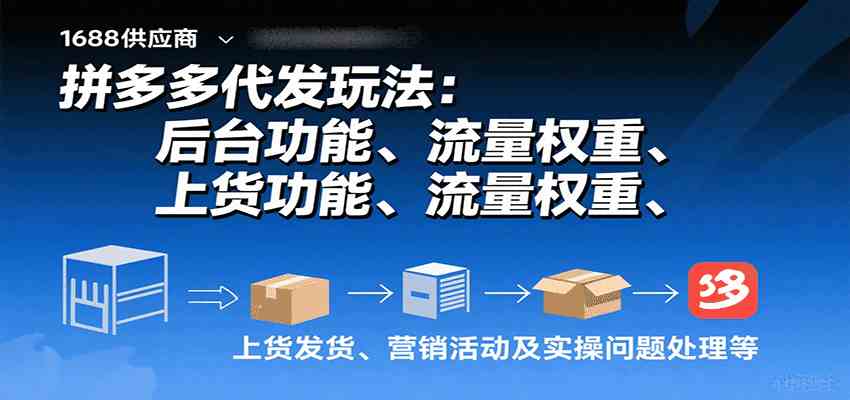 拼多多代发玩法:后台功能、流量权重、上货发货、营销活动及实操问题处理等 拼多多代发玩法:后台功能、流量权重、上货发货、营销活动及实操问题处理等