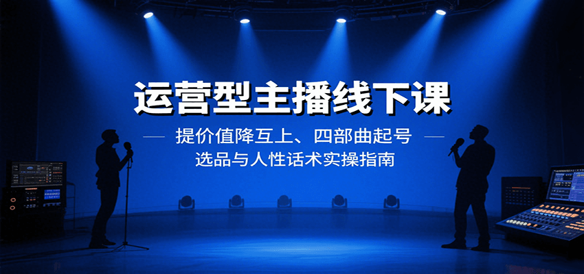 运营型主播线下课:提价值降互上、四部曲起号、选品与人性话术实操指南