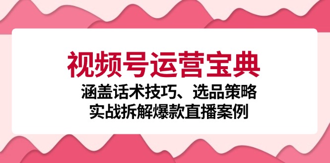 视频号运营宝典:涵盖话术技巧、选品策略、实战拆解爆款直播案例 视频号运营宝典:涵盖话术技巧、选品策略、实战拆解爆款直播案例