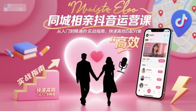 同城相亲抖音运营课,从入门到精通的实战指南,快速高效匹配对象 同城相亲抖音运营课,从入门到精通的实战指南,快速高效匹配对象