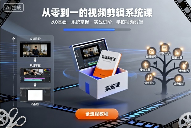 从零到一的视频剪辑系统课,从0基础–系统掌握–实战进阶,学拍视频剪辑 从零到一的视频剪辑系统课,从0基础–系统掌握–实战进阶,学拍视频剪辑