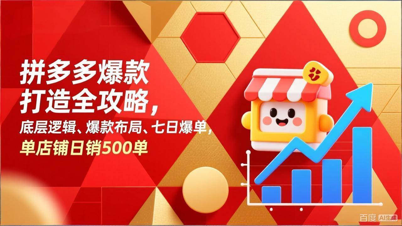 拼多多爆款底层逻辑解析、高效爆款布局策略、七日快速爆单指南