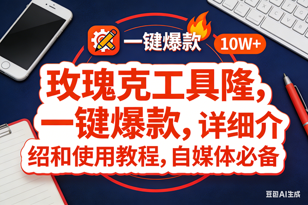 玫瑰克隆工具AI鲁大魔、自媒体爆款神器、一键生成详细教程