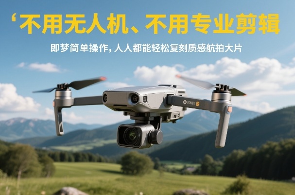 告别无人机、无需专业剪辑 即梦轻松操作 人人复刻质感航拍大片