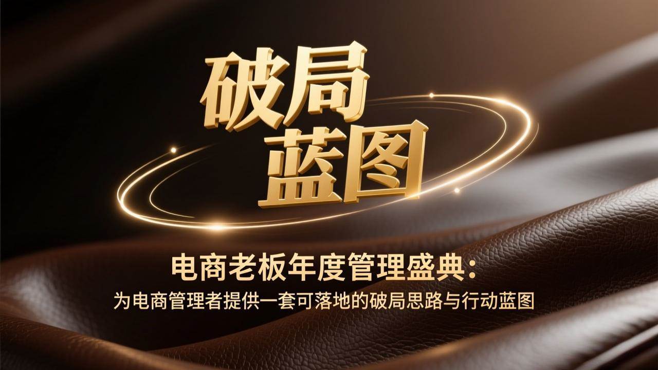 电商老板年度管理盛典、破局思路深度解析、落地行动蓝图构建