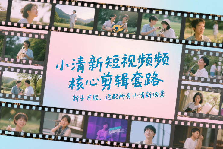 小清新短视频剪辑核心套路、新手万能公式、适配所有清新场景