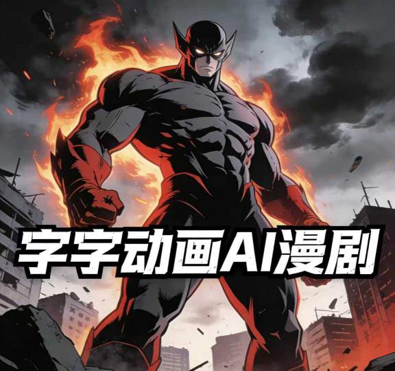字字动画AI漫剧系统课、2026小白实操指南、单人月入轻松过万