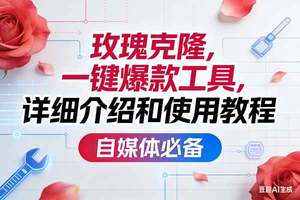 玫瑰克隆工具使用教程、一键生成爆款内容、自媒体运营必备指南