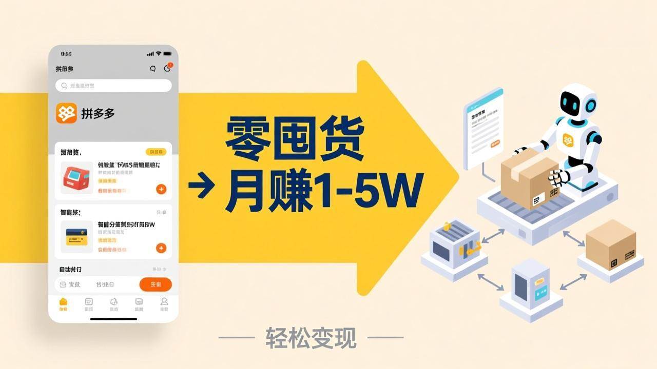 拼多多虚拟项目新玩法、机器人全自动发货客服、轻松实现月入过万稳定收益