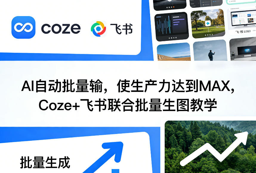 AI批量制图解放生产力、Coze飞书联合教学、实现效率最大化