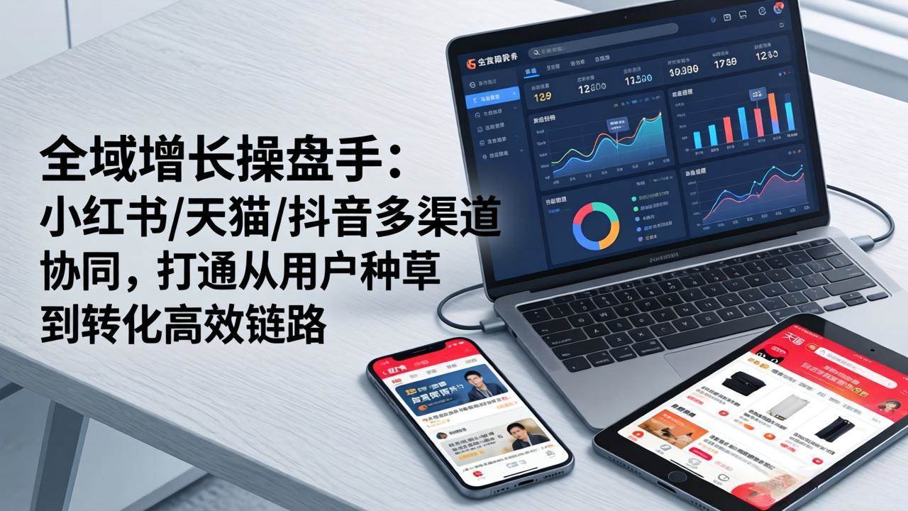 全域增长操盘手实战、三平台协同种草、打通高效转化全链路