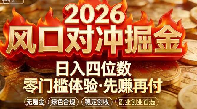 （17631期）2026美金对冲套利 无赠金对冲策略保驾护航、低门槛易上手实操 单人单日收益2000+、单人单日收益2000+