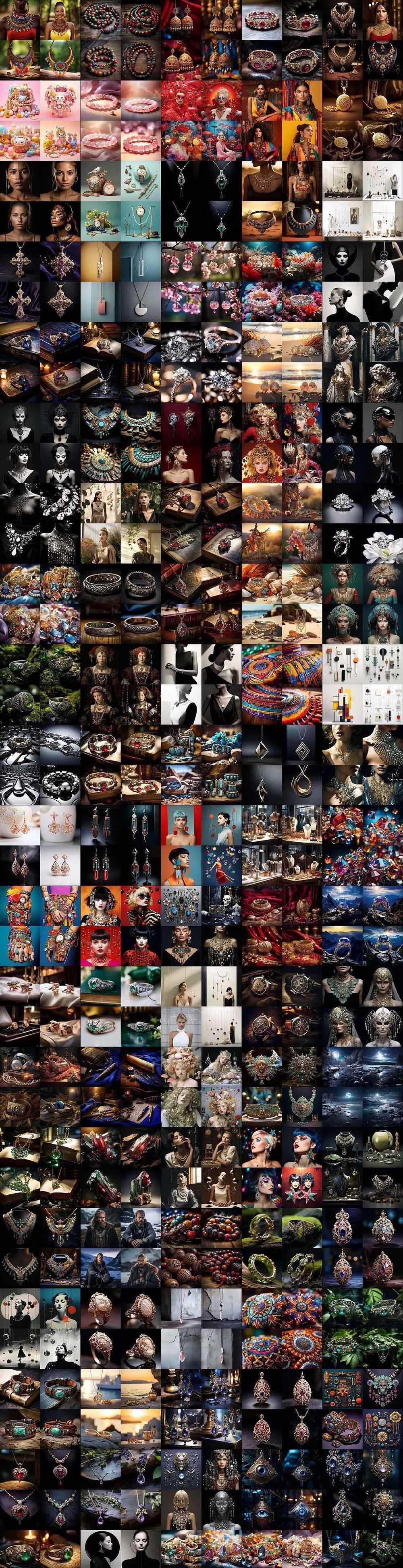 （17272期）460+专业Midjourney珠宝摄影AI提示词+成效果图，戒指/项链/耳环/手链/宝石/及奢侈配饰等全品类（12）