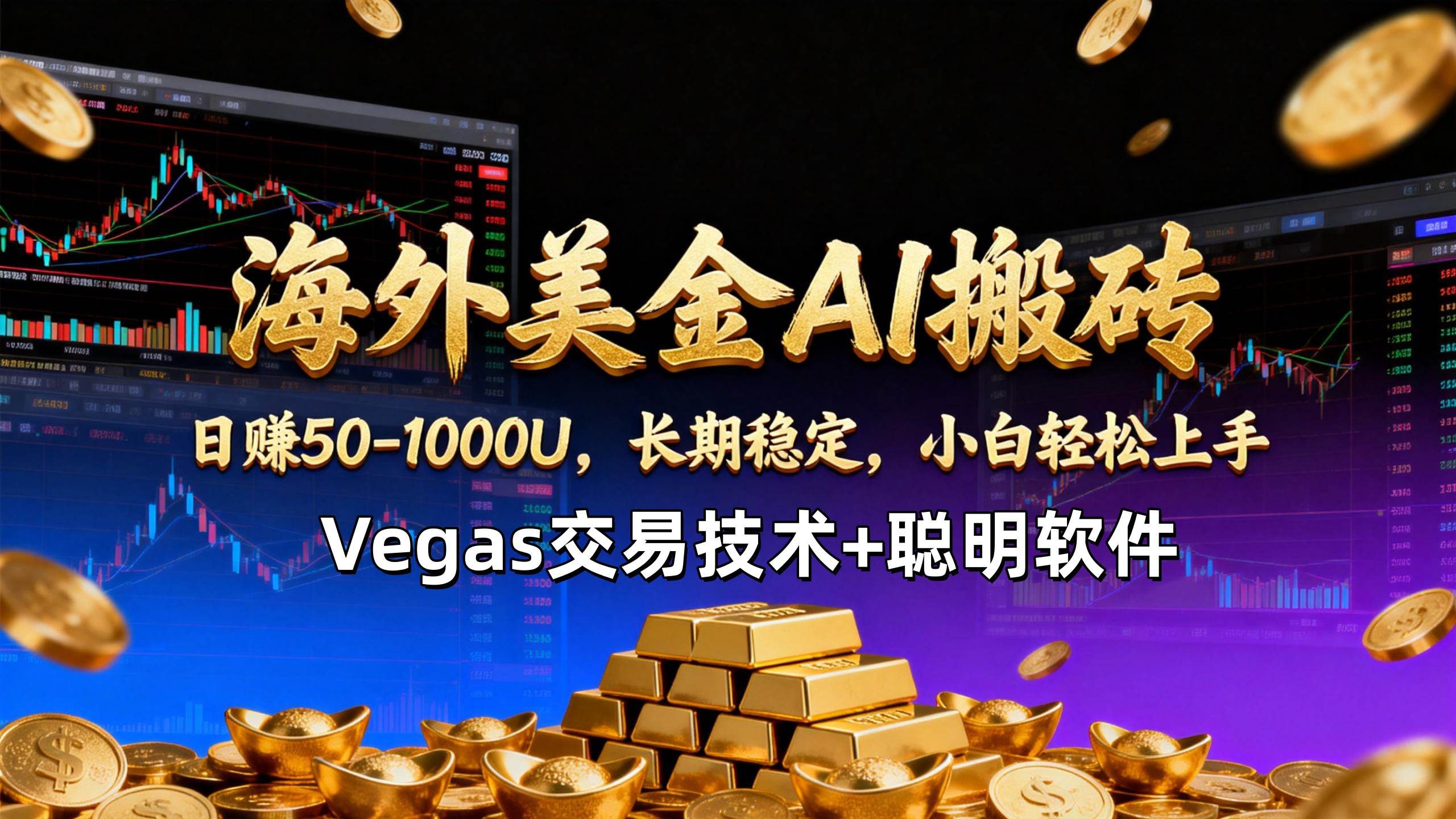 (17143期)【海外美金AI搬砖】Vegas交易技术+聪明软件,日赚50-1000U,长期稳定,小白轻松上手。