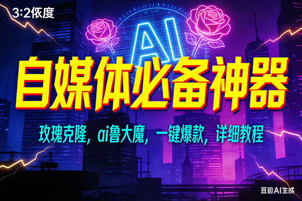 (17136期)玫瑰克隆神器,ai鲁大魔,自媒体必备工具,一键爆款神器,详细教程