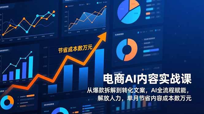 (17061期)电商AI内容实战课,从爆款拆解到转化文案,AI全流程赋能,解放人力,单月节省内容成本数万元