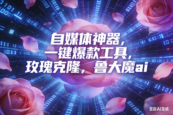 （16949期）ai鲁大魔，自媒体必备的软件，玫瑰克隆神器，一键爆款，详细教程