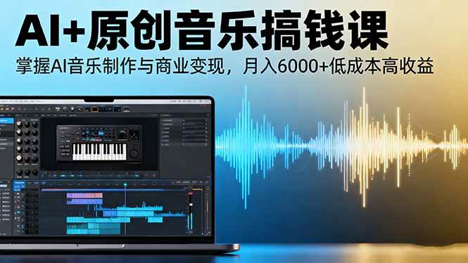 （16324期）AI+原创音乐搞钱课：掌握AI音乐制作与商业变现，月入6000+低成本高收益