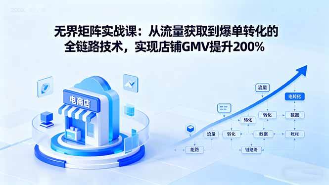 （16104期）无界矩阵实战课：从流量获取到爆单转化的全链路技术，实现店铺GMV提升200%
