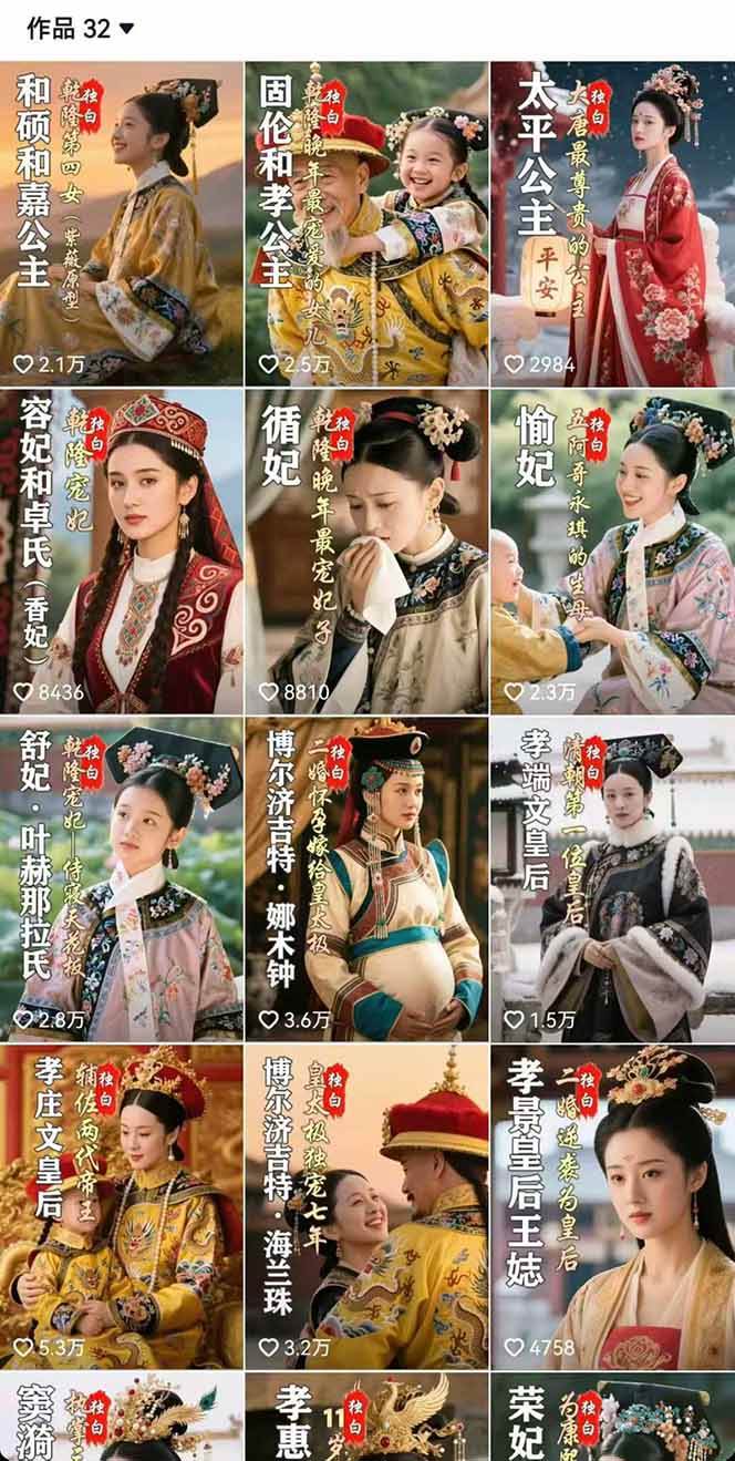 （15927期）历史女性人物创作课：独白文案+AI克隆+蒙版剪辑，3个月涨粉22w+副业月入3w（4）