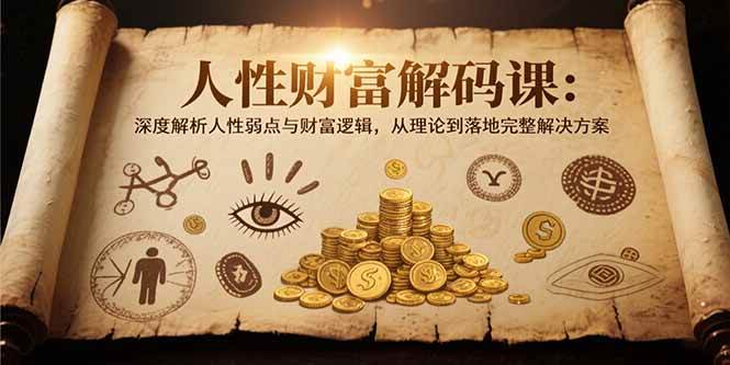 （15434期）人性财富解码课6.0：深度解析人性弱点与财富逻辑，理论到落地完整解决方案