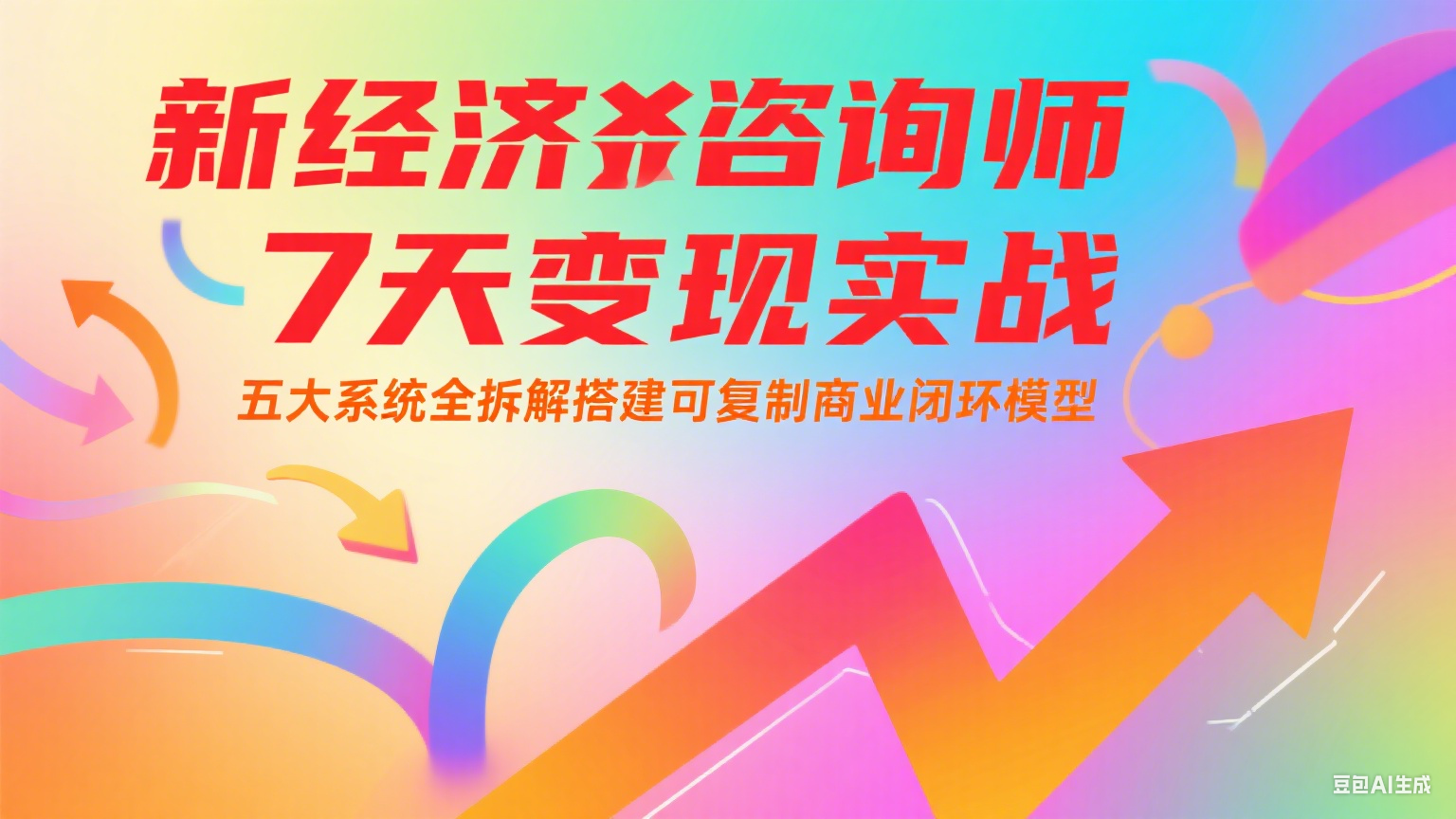 新经济咨询师 7 天变现实战:五大系统全拆解搭建可复制商业闭环模型