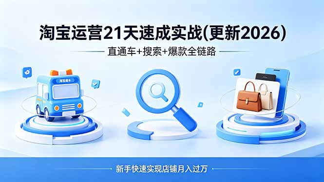 淘宝运营，21天实战，四月更新