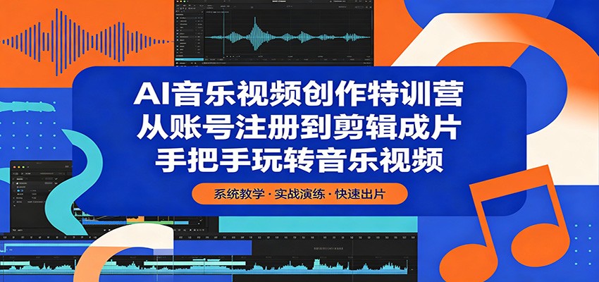 AI音乐视频特训营，从零注册到成片，手把手教你玩转