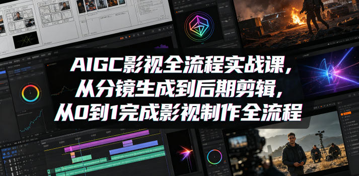 AIGC影视全流程课，从分镜生成到后期，从零到一完成制作