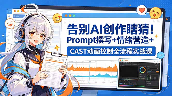 AI创作告别瞎猜，实战Prompt撰写，掌握情绪与动画控制