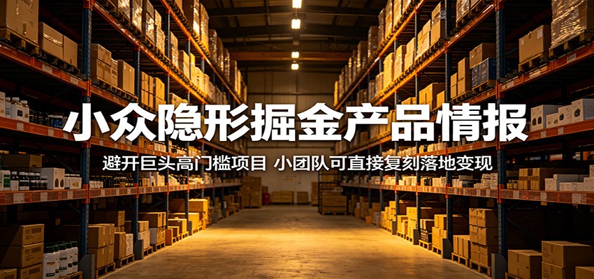 深挖小众掘金产品，避开巨头高门槛，小团队复刻落地